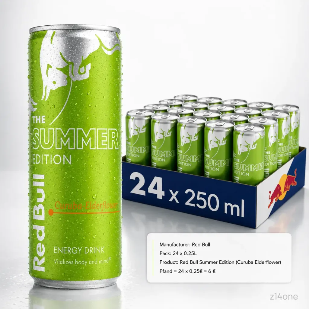 [01-0156] Red Bull Summer (Curuba-Holunder) DOSE ( 24 x 0.25L )