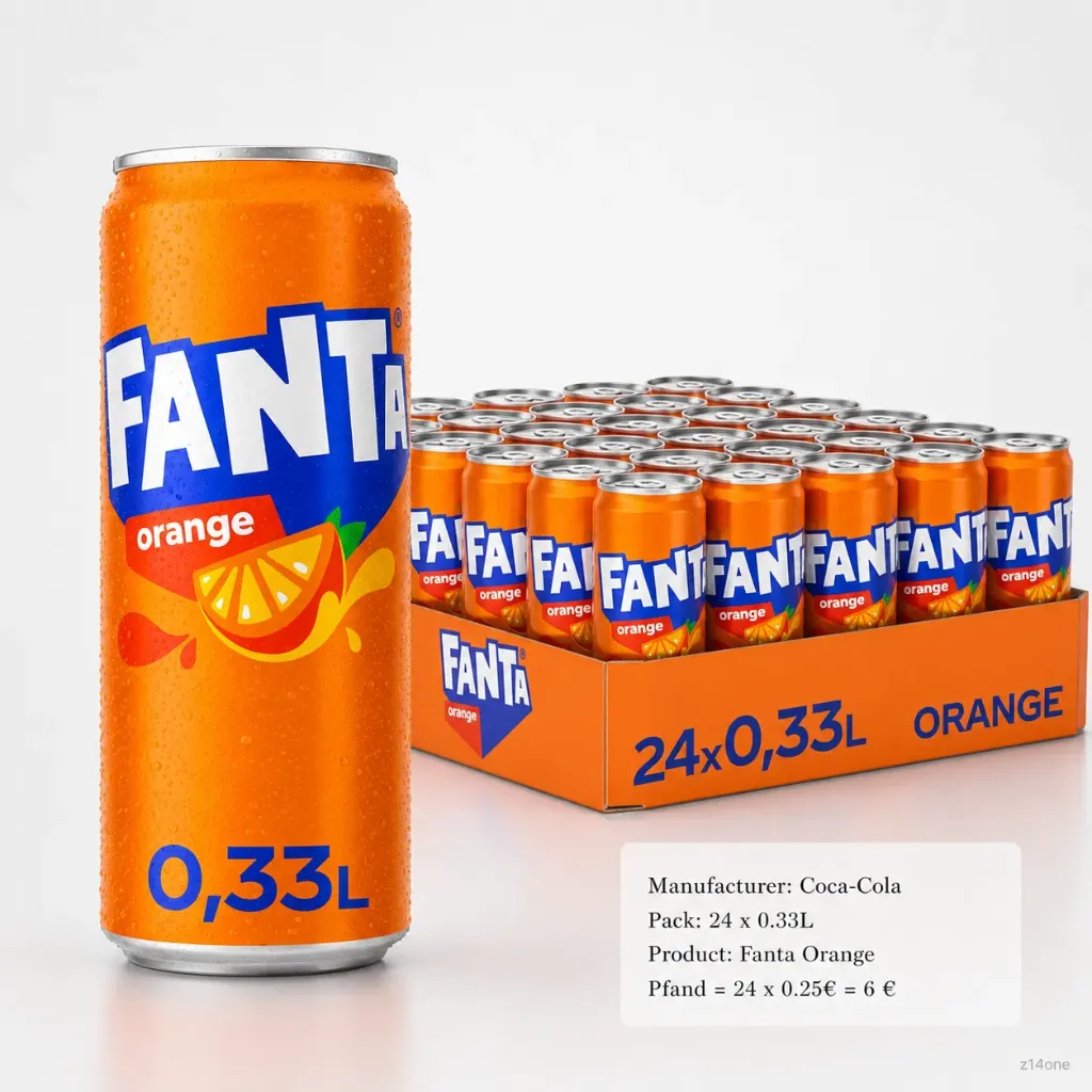 [01-0085] Fanta Orange DOSE ( 24 x 0,33 L )