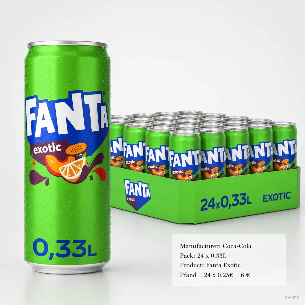 [01-0089] Fanta Exotic  DOSE ( 24 x 0,33 L )