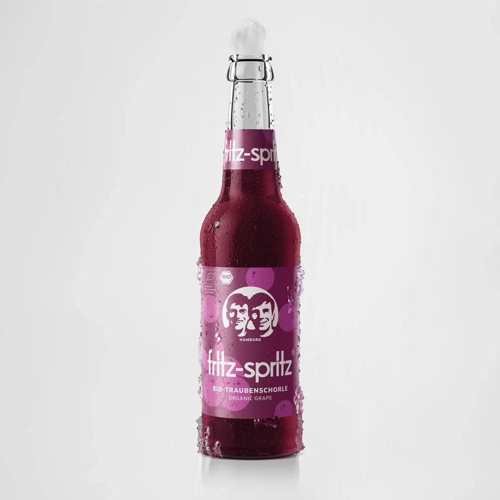 [02-0048] Fritz Bio Traubenschorle  GLASS ( 24 x 0,33 L )