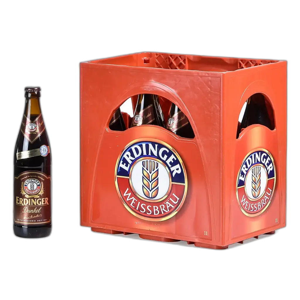 [02-0089] Erdinger Weizen Dunkel  GLASS ( 20 x 0,5 L )