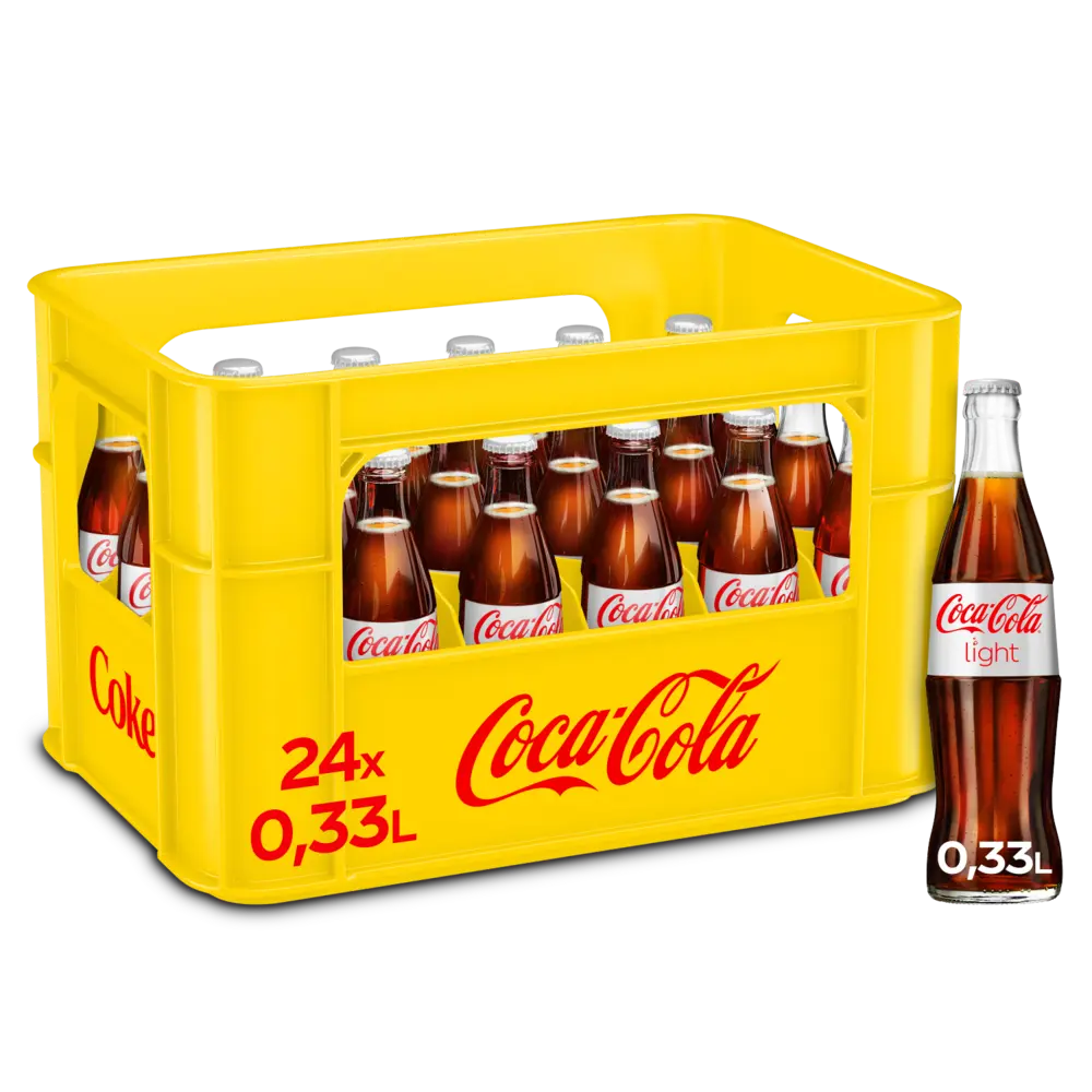 [02-0164] Coca Cola Light   GLASS ( 24 x 0,33 L )