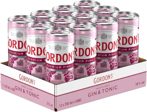 [01-0123] Gordon Premium Pink Distilled Gin  DOSE ( 12 x 0,25 L )
