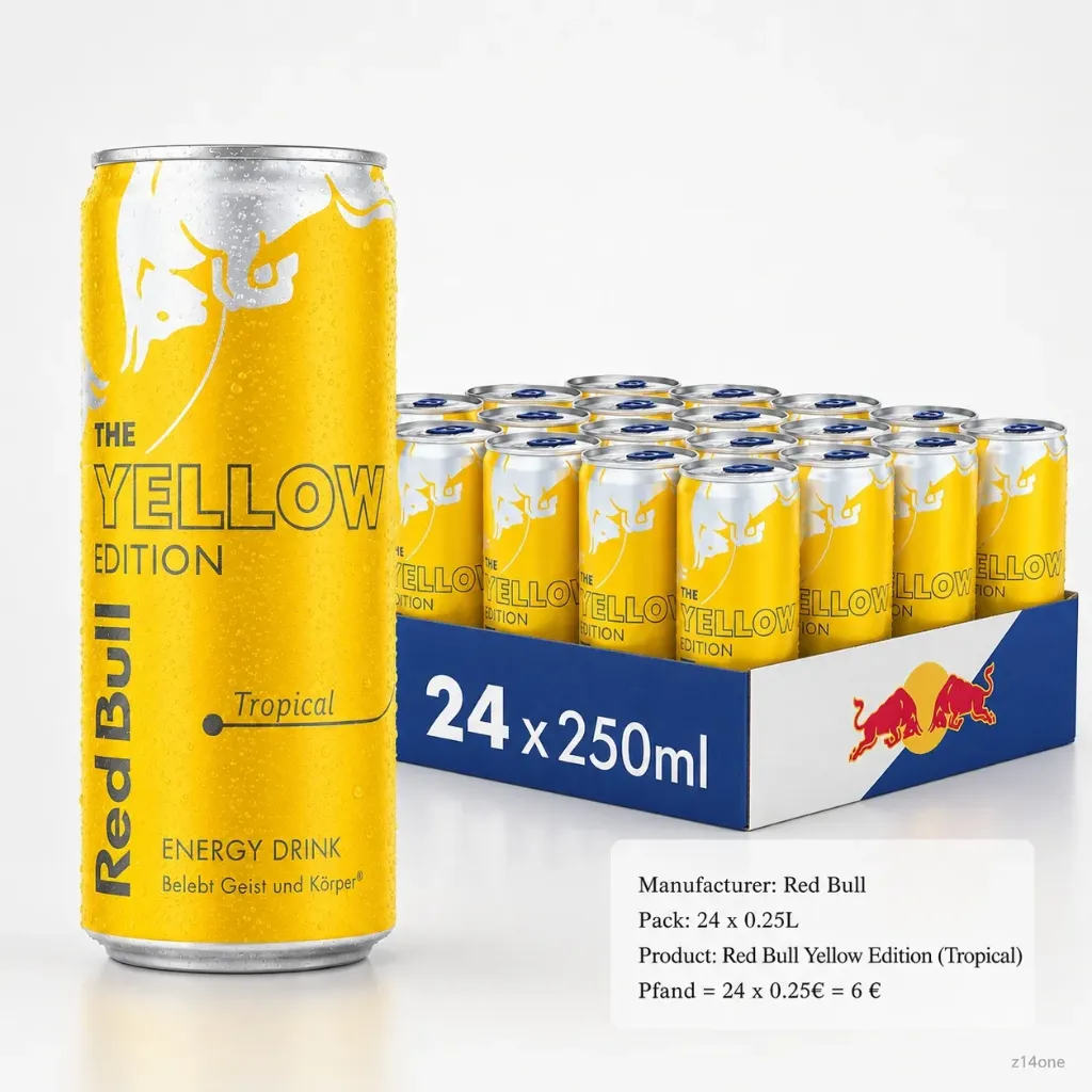 Red Bull Yellow (Tropical) DOSE ( 24 x 0.25L )