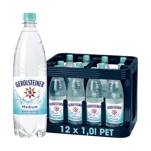 [03-0046] Gerolsteiner Medium  PET ( 12 x 1 L )