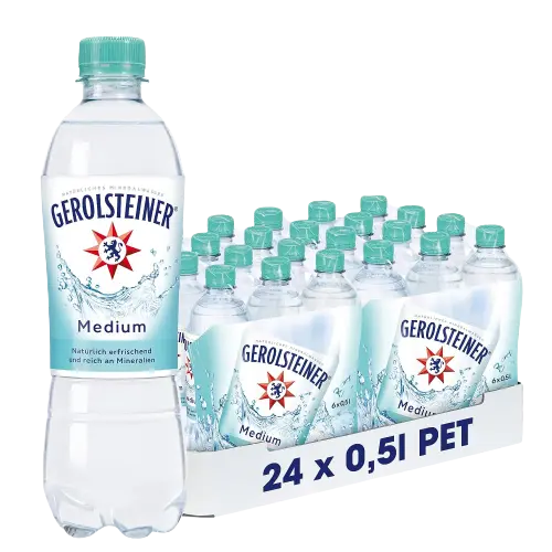 [03-0124] Gerolsteiner Medium  PEW ( 24 x 0,5 L )