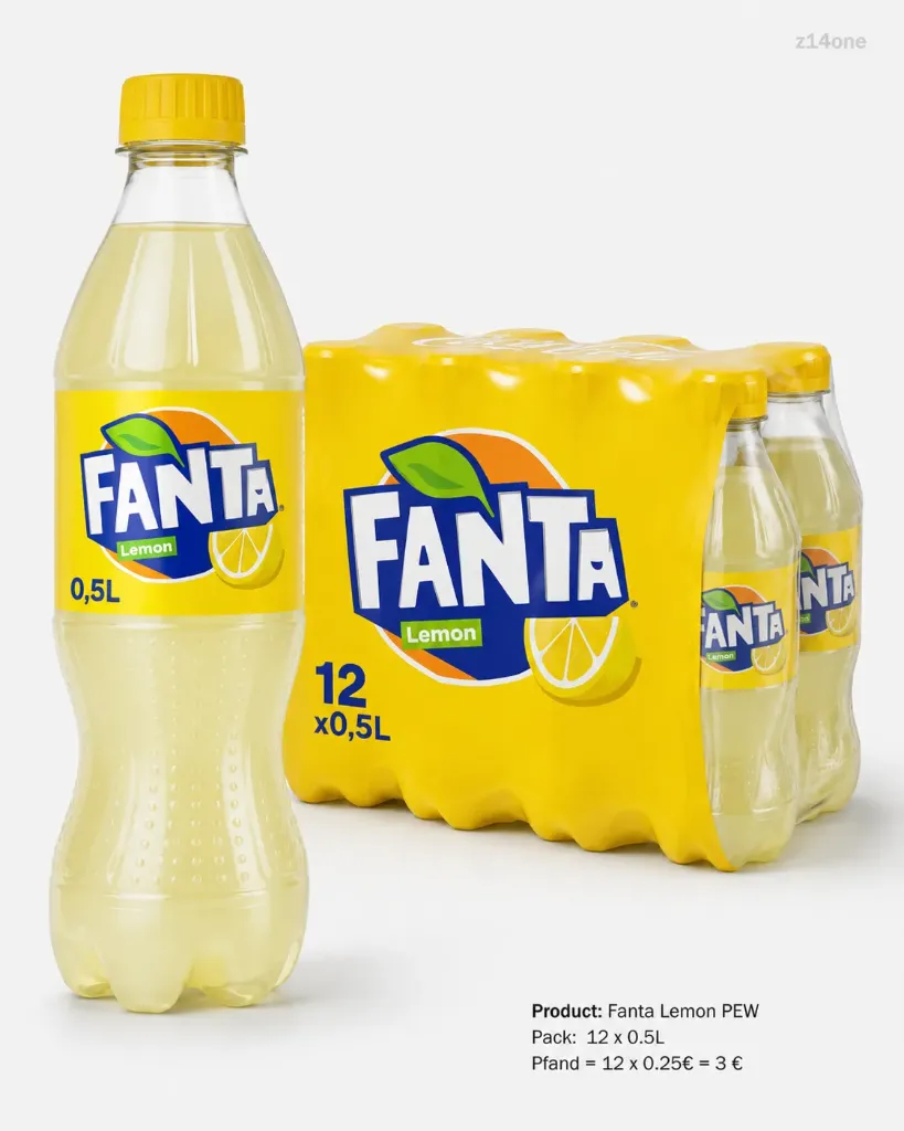 [03-0119] Fanta Lemon   PEW ( 12 x 0,5 L )
