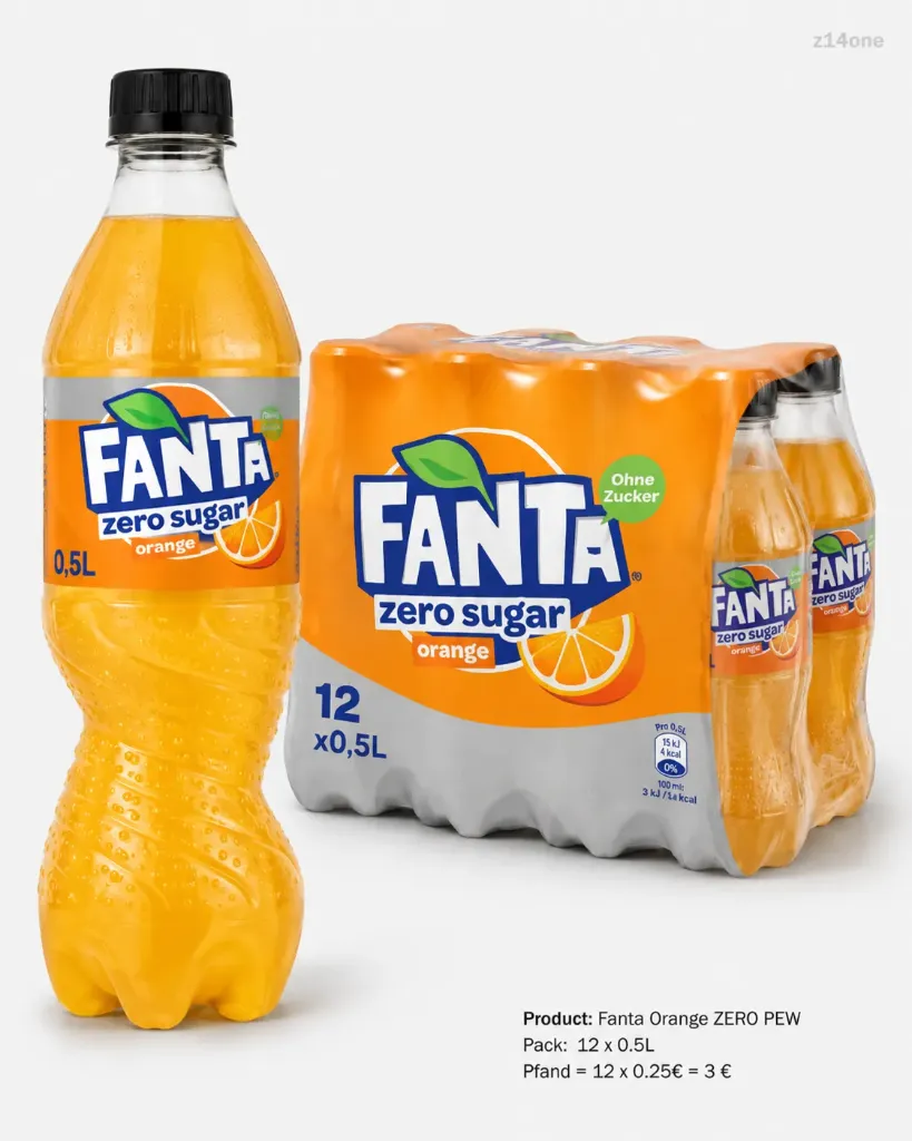 [03-0176] Fanta Orange Zero   PEW ( 12 x 0,5 L )