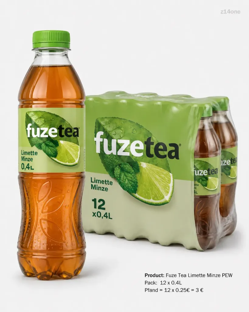 [03-0101] Fuze Tea Limette Minze   PEW ( 12 x 0,4 L )