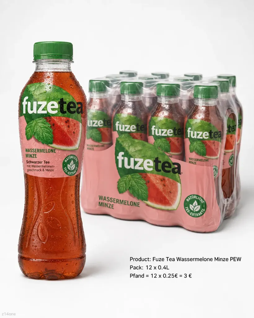 [03-0126] Fuze Tea Wassermelone Minze   PEW ( 12 x 0,4 L )