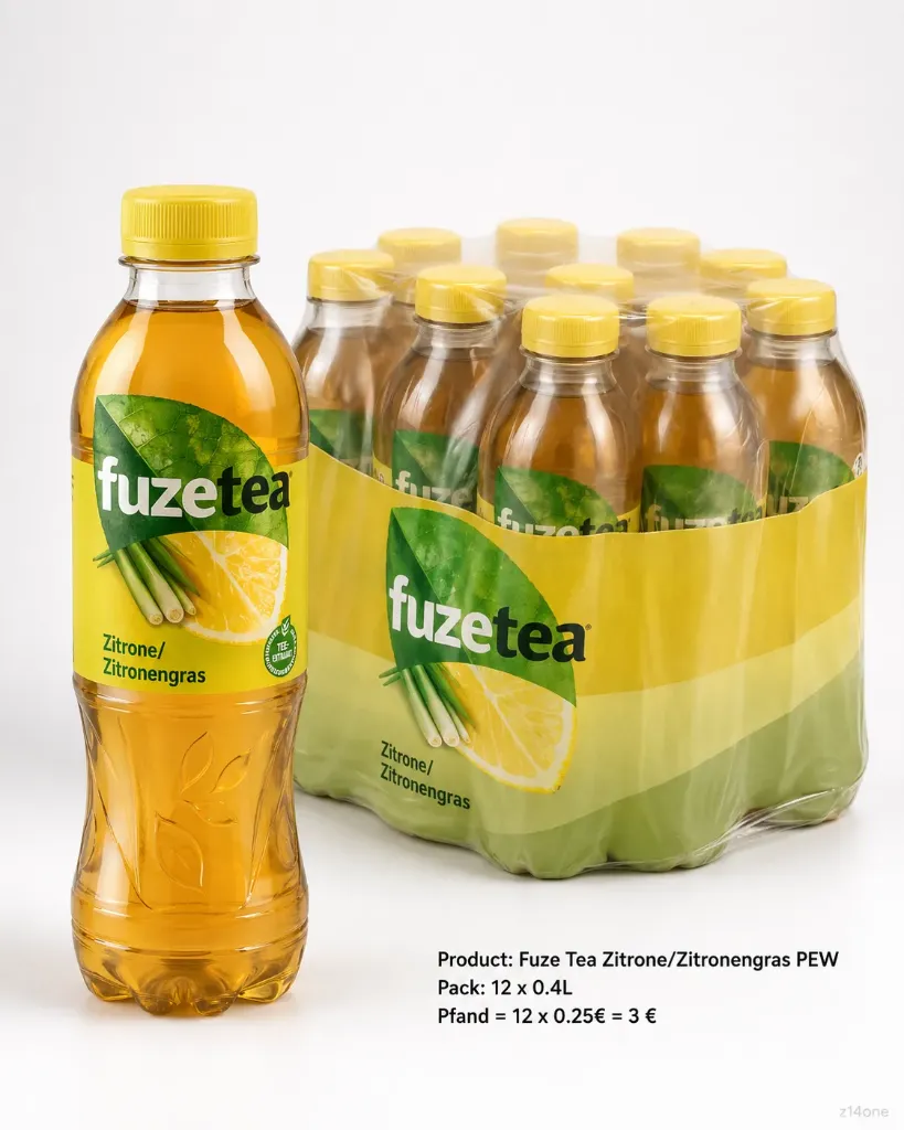 [03-0140] Fuze Tea Zitrone Zitronengras   PEW ( 12 x 0,4 L )