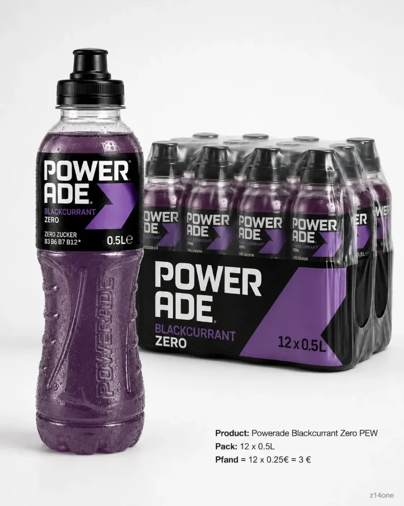 [03-0169] Powerade Blackcurrant Zero   PEW ( 12 x 0,5 L )