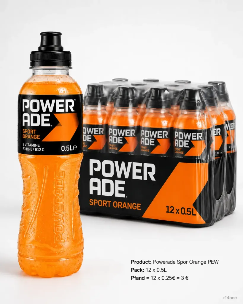 [03-0040] Powerade Spor Orange   PEW ( 12 x 0,5 L )