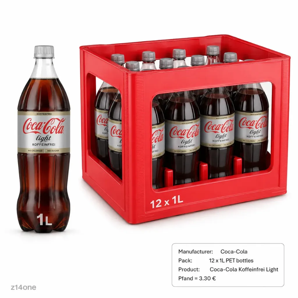 [03-0163] Coca Cola Koffeinfrei Light  PET ( 12 x 1 L )