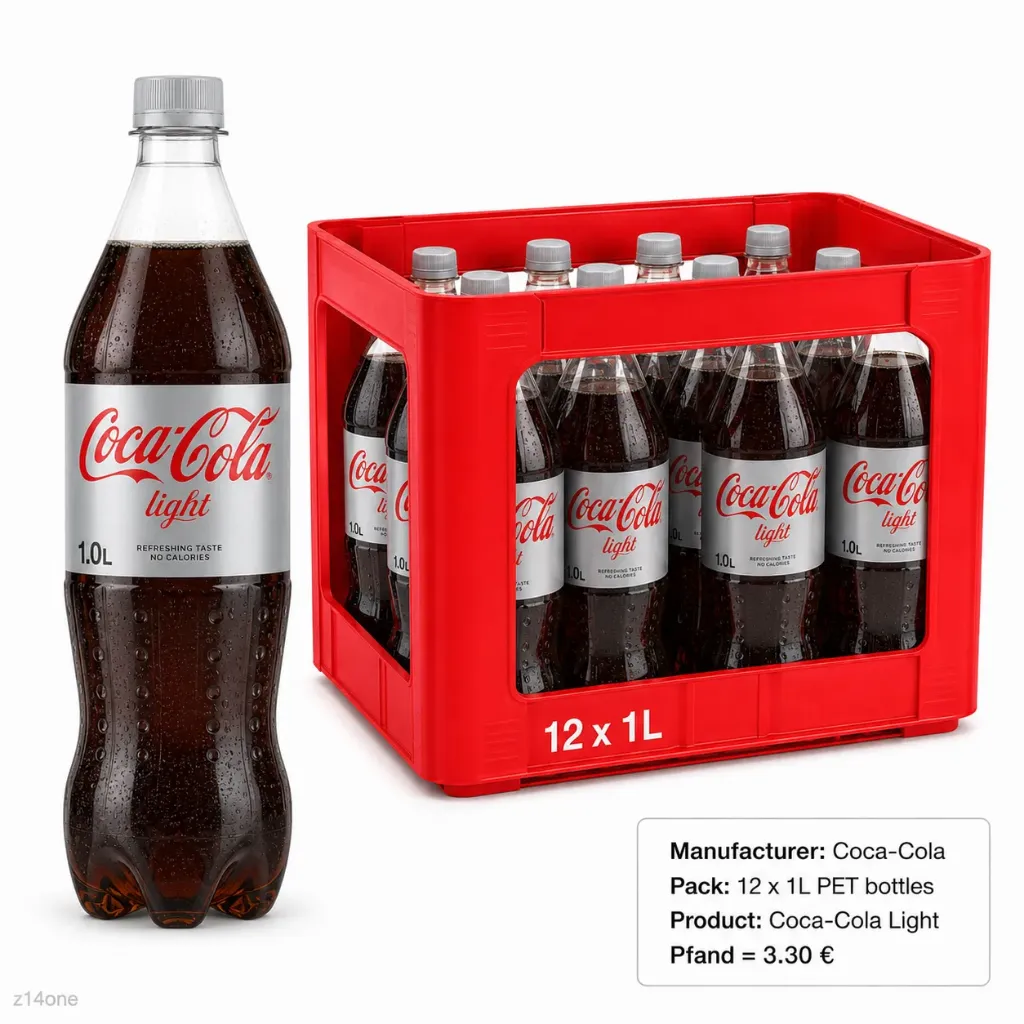 [03-0062] Coca Cola Light  PET ( 12 x 1 L )