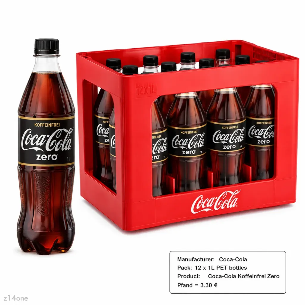 [03-0116] Coca Cola Zero Koffeinfrei  PET ( 12 x 1 L )