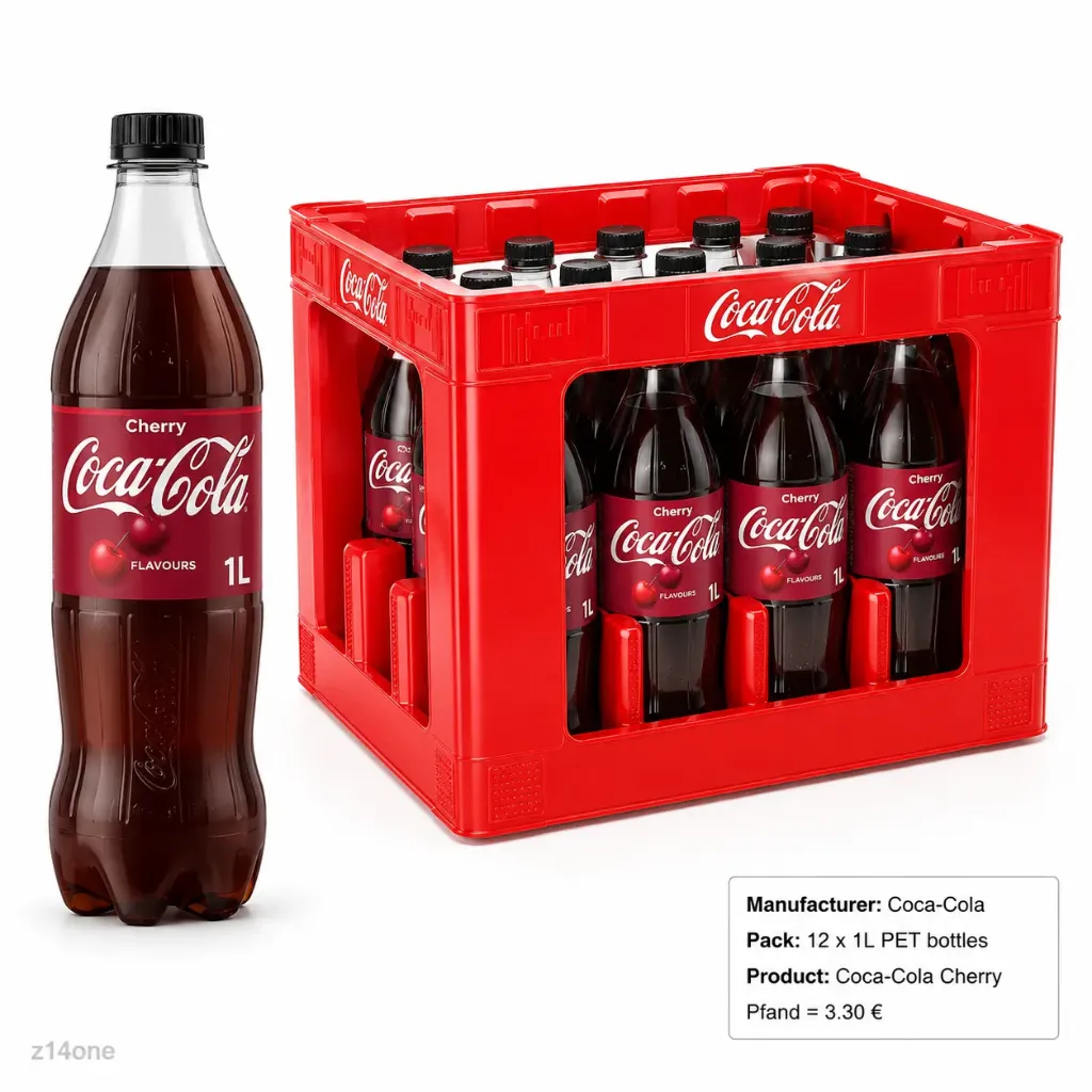 [03-0113] Coca Cola Cherry PET  ( 12 x 1L )