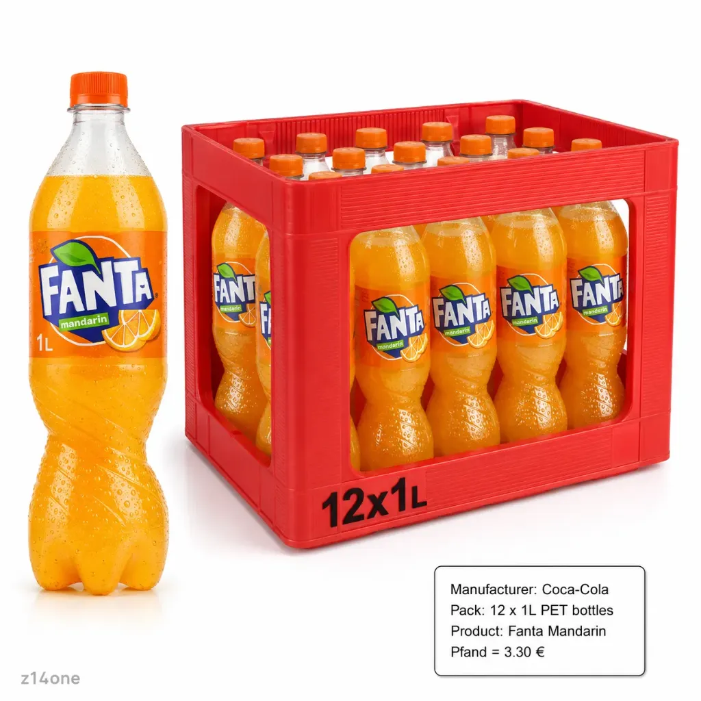 [03-0150] Fanta Mandarin  PET ( 12 x 1 L )