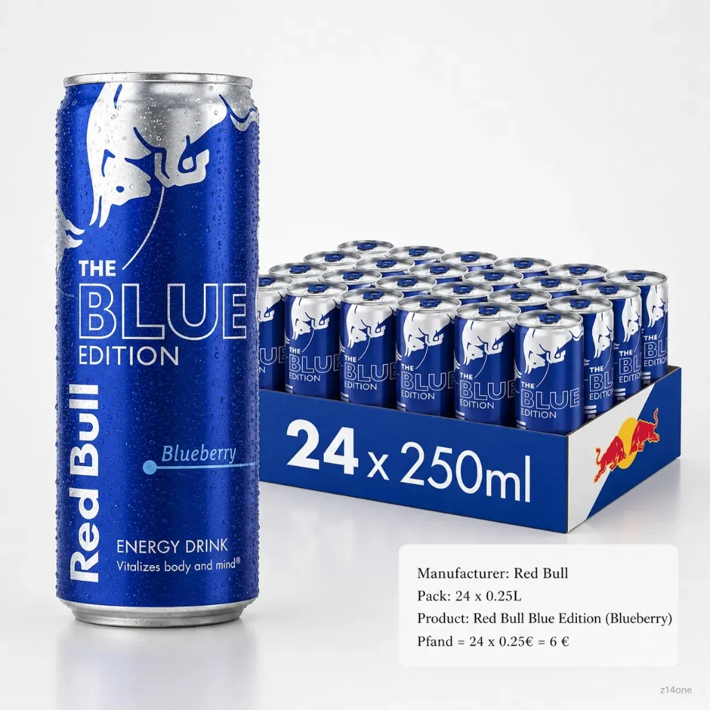 [01-0067] Red Bull Blue (Heidelbeere) DOSE ( 24 x 0.25L )