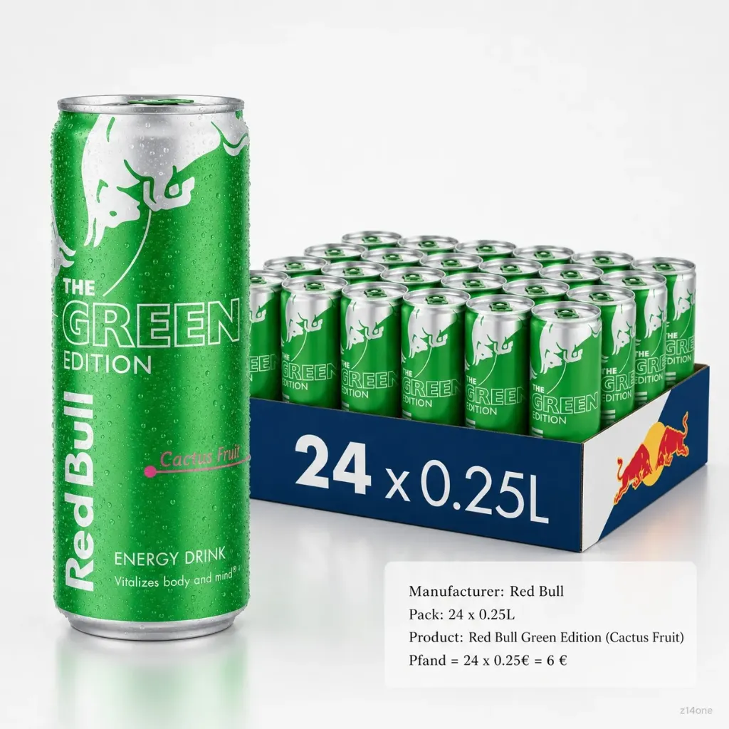 [01-0068] Red Bull Green (Kaktusfrucht) DOSE ( 24 x 0.25L )